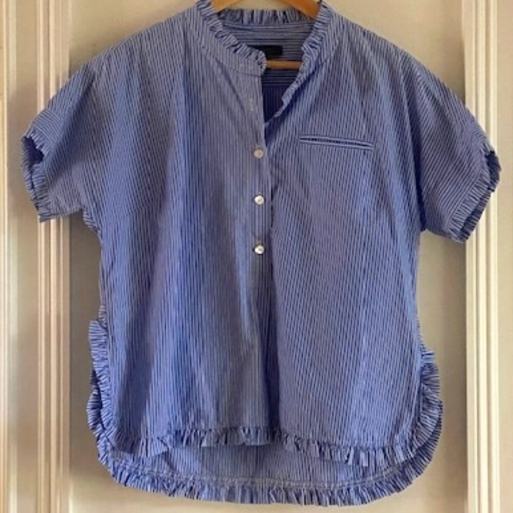 JCrew Striped Short Sleeve Top